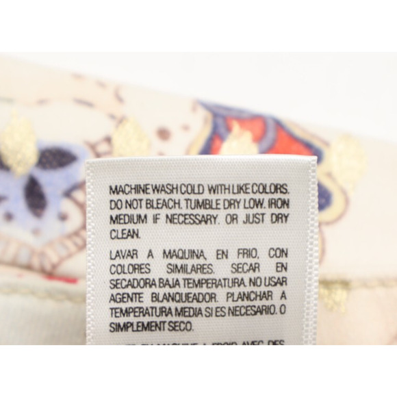 Mother Women's The Looker Friends In High Places Printed Beige Sz 26 - Picture 10 of 13